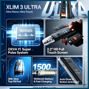 OXVA XLIM PRO 3 ULTRA 奧創小蠻牛觸屏螢幕電子煙主機空倉